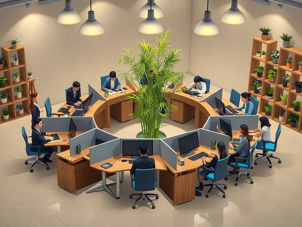 集体办公桌摆放风水正确图