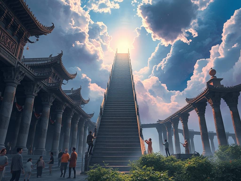 梦见国家建筑一座天梯好不好