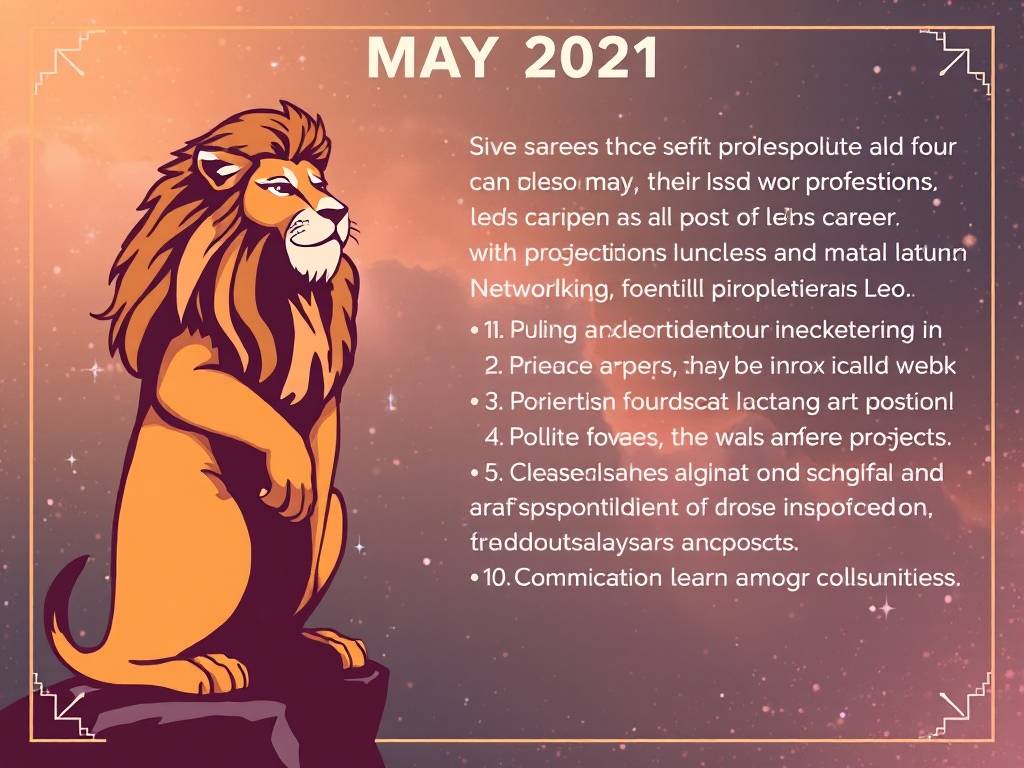 狮子座2021年5月事业运势