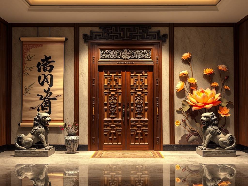 公司门厅形象墙风水