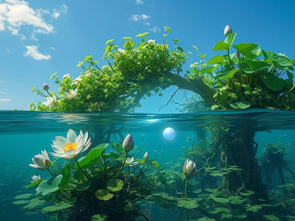 梦见水里长满了植物