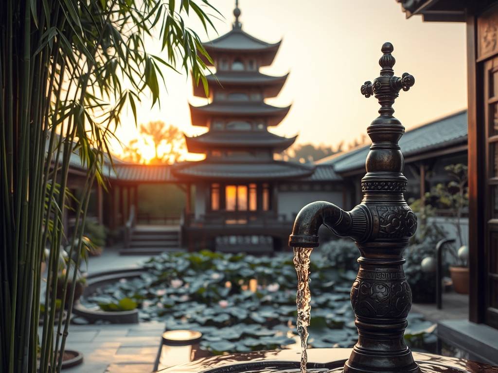 庭院风水水龙头摆放位置图片