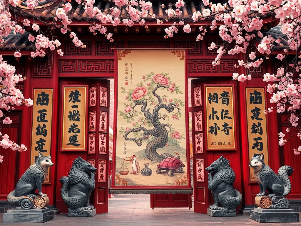 公司大门上放什么好风水图片