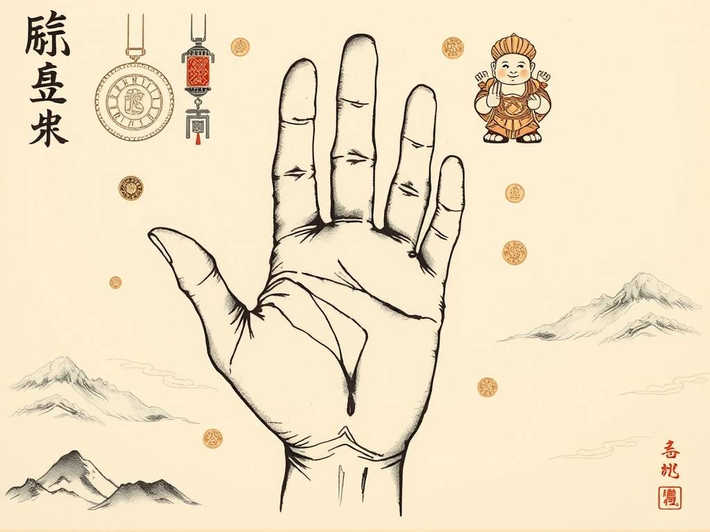 属羊断掌人的手纹财富