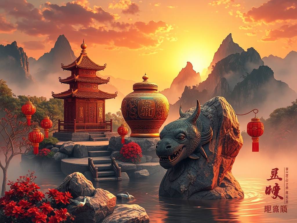 招财聚财风水山水图片大全