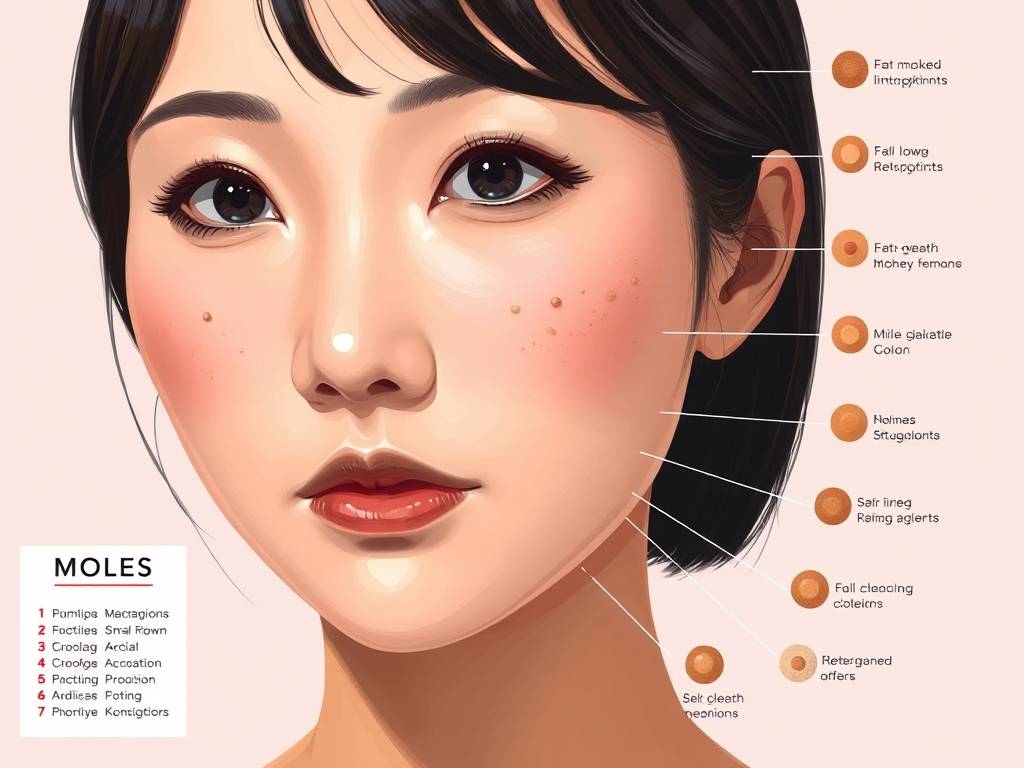 女性脸部痣相图解大全及解释