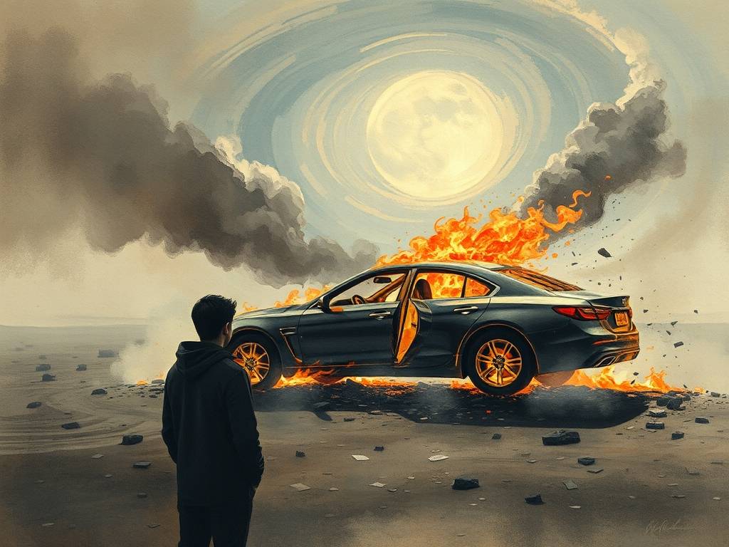 梦见别人的车被火烧了
