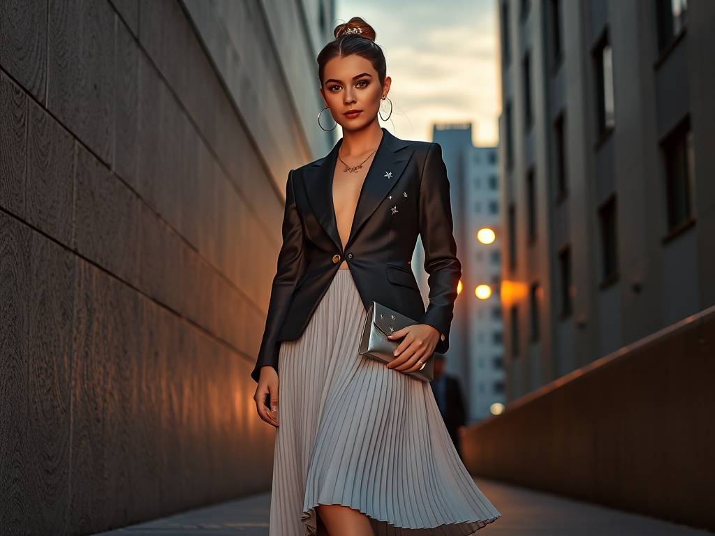 双子座女生穿着时尚的衣服