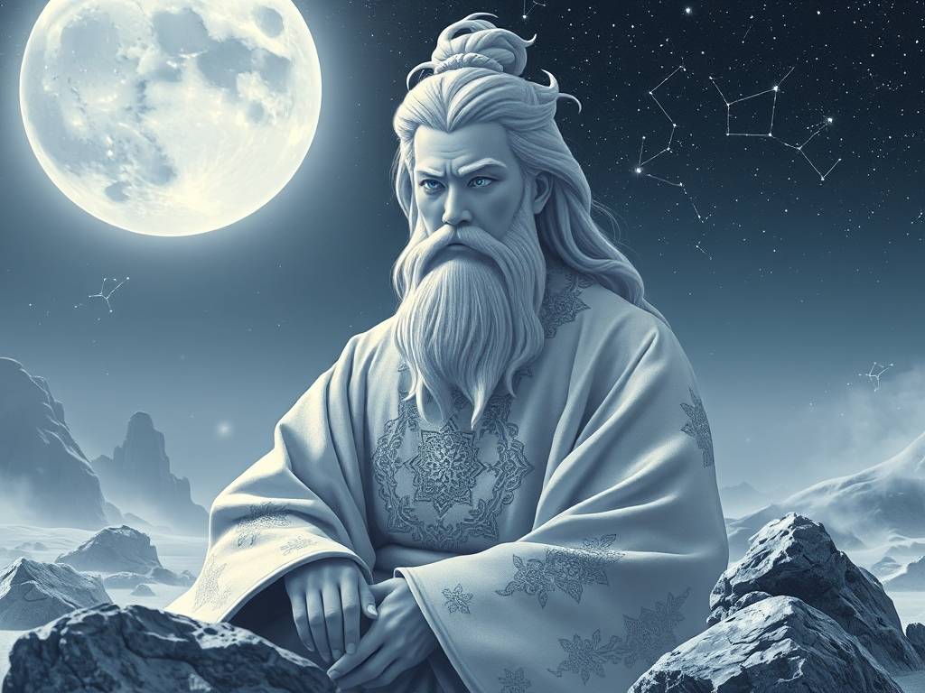白发白眉白须的神仙