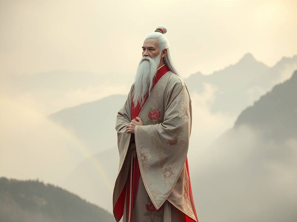 白发白眉白须的神仙