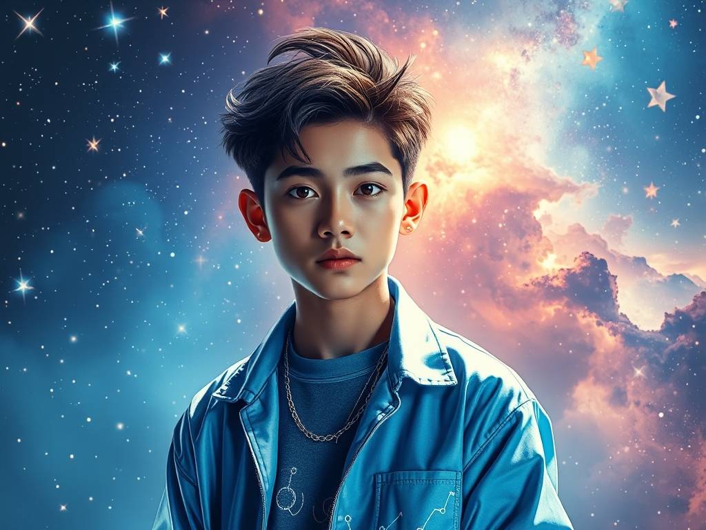 水瓶座专属头像时尚男孩