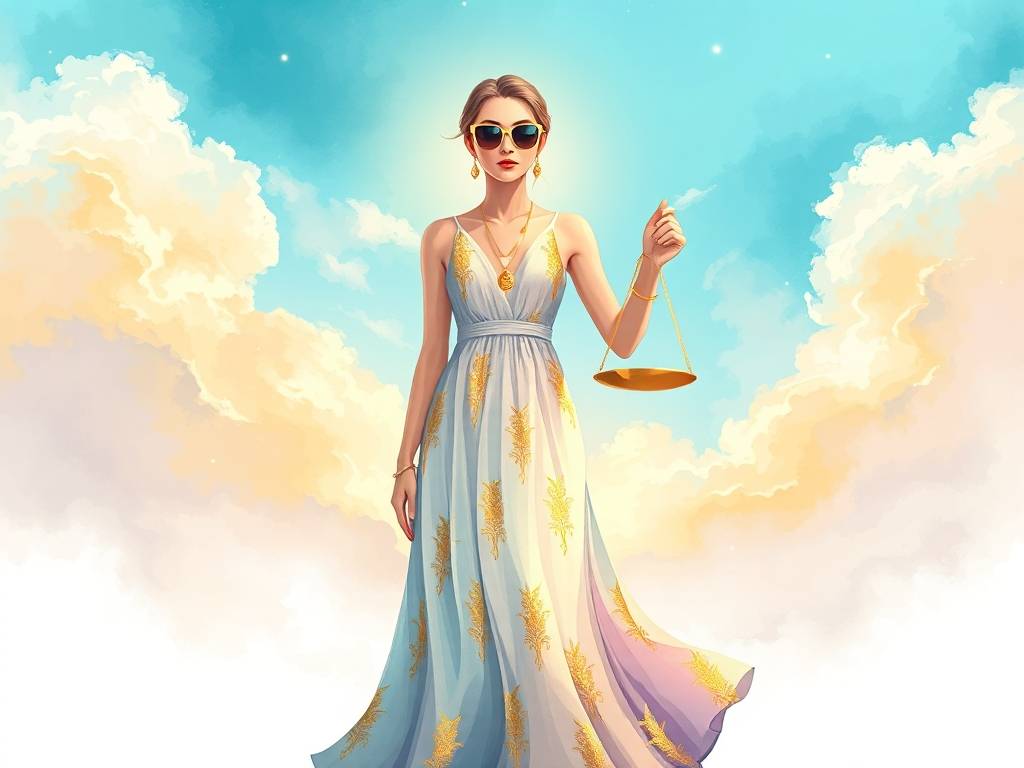 时尚插画天秤座图片大全高清