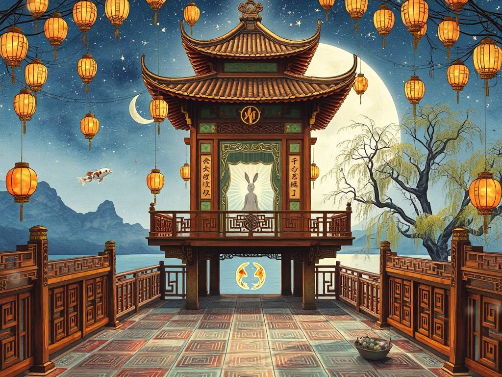 生肖兔双鱼星座屋