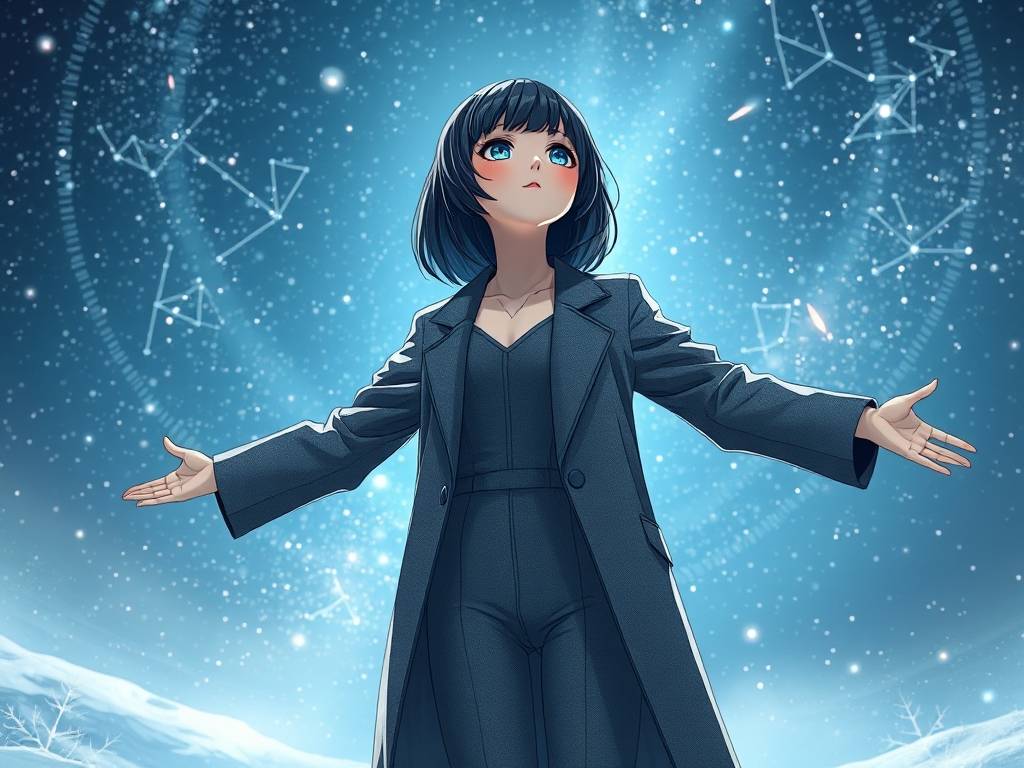 摩羯座星座图片动漫少女