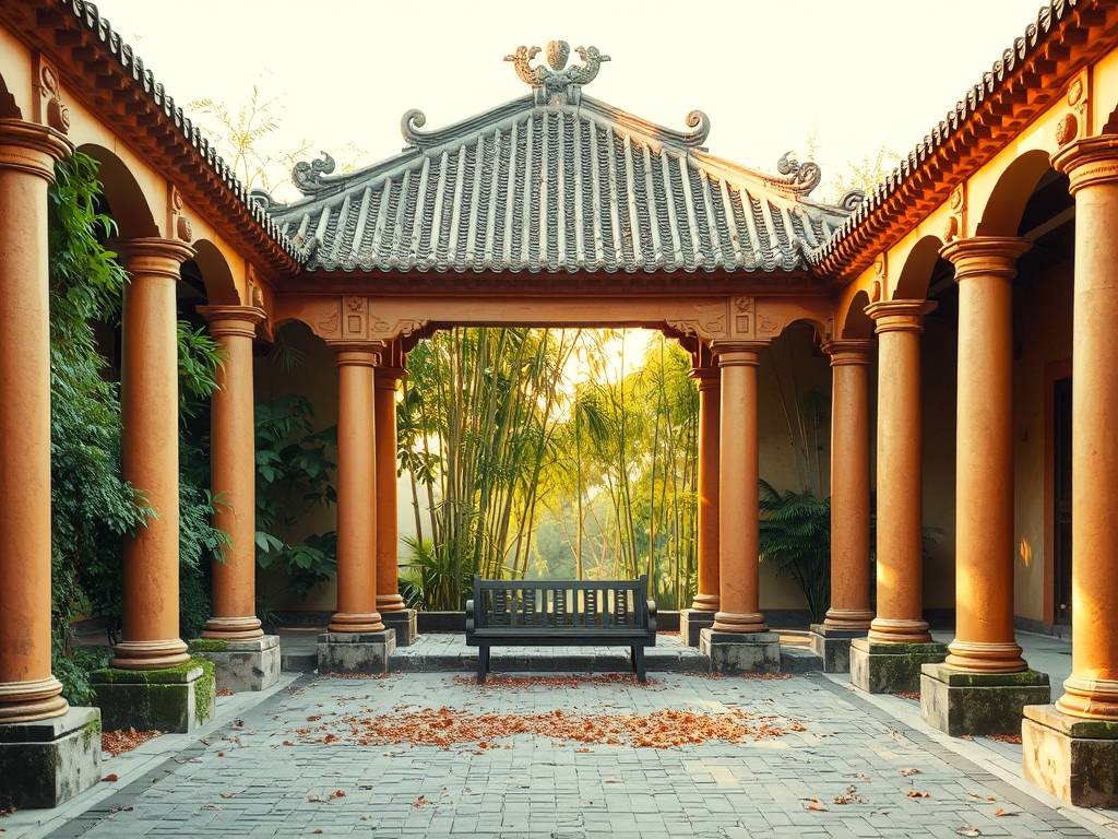 院子里的柱子什么颜色的好
