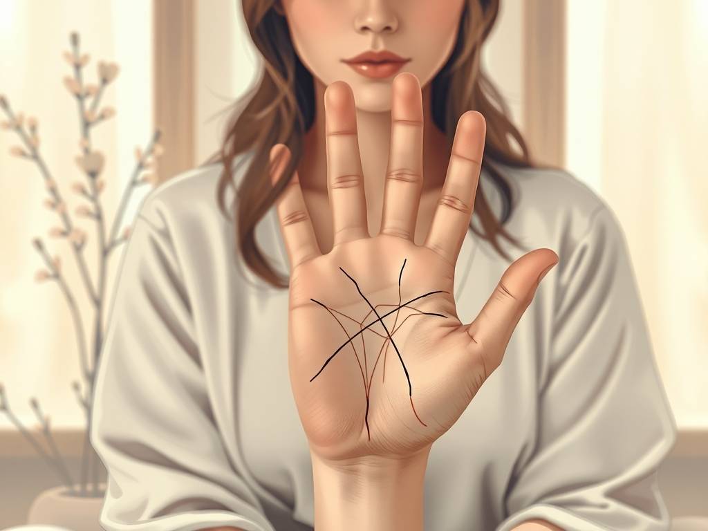 女人手相分析(xī)图 手中的五条纹路该如何解析(xī)