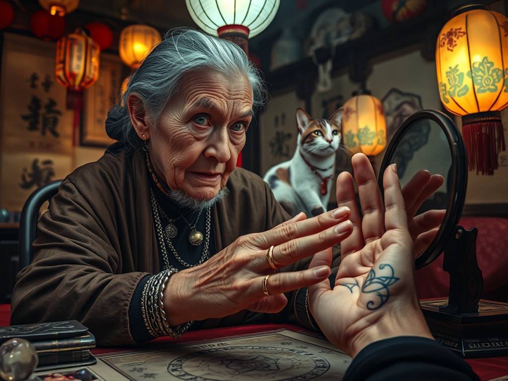 算命手相女看左(zuǒ)手右手