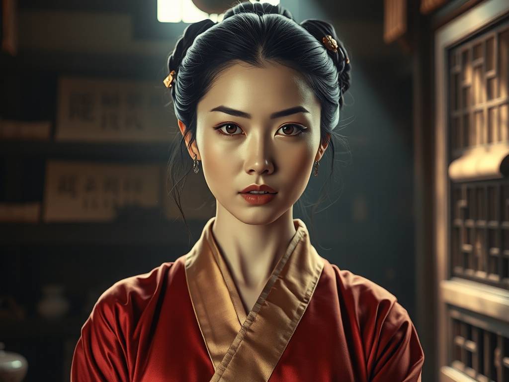 交加眉的女人