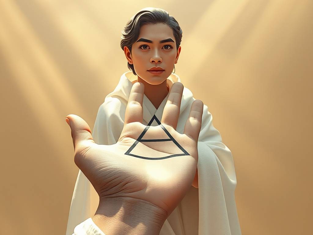 手掌大三角纹套三角纹的命运 头脑聪慧事业领悟性高