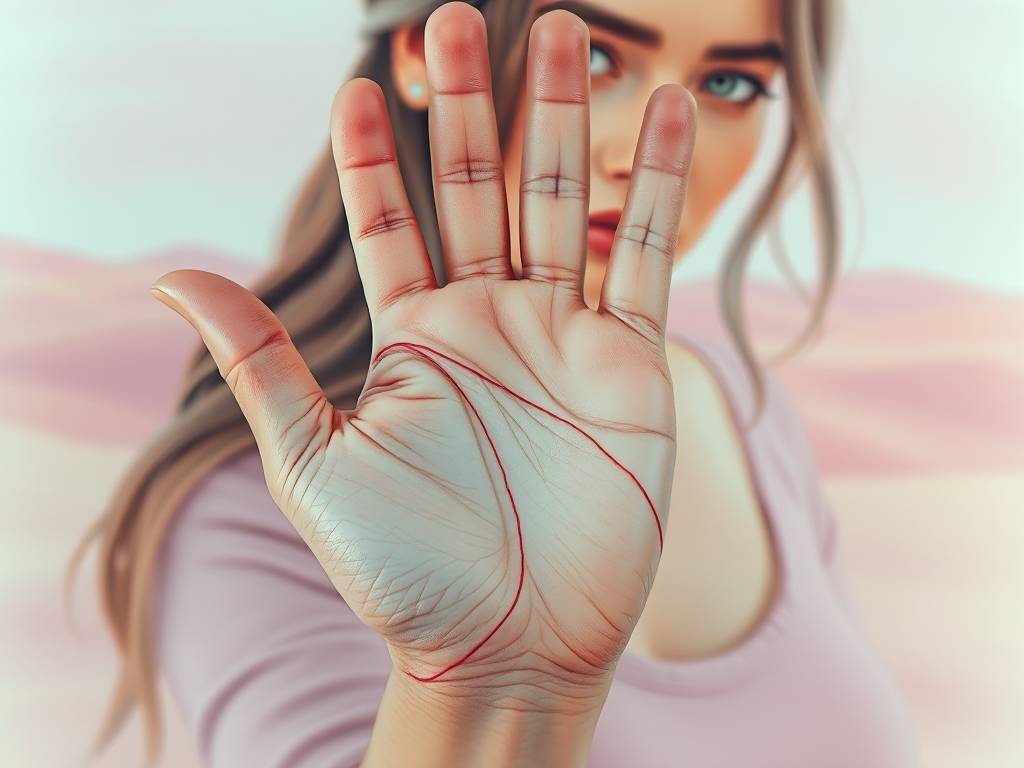 容易短命的手相女 健康线下垂碰到生命线