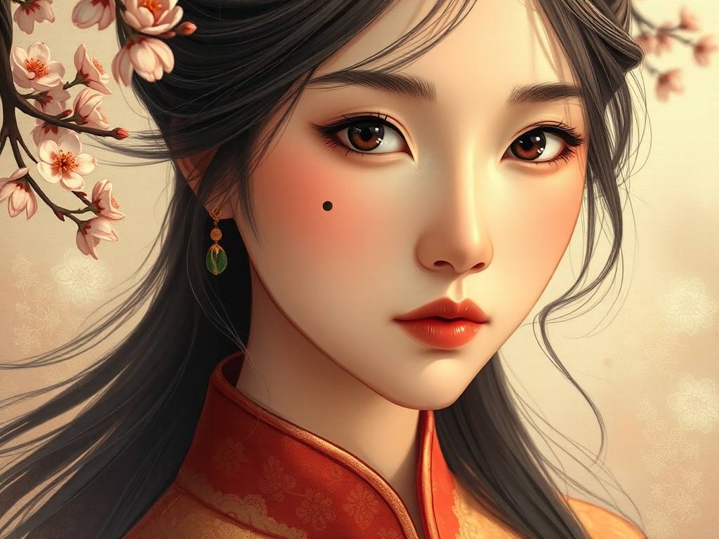 桃花痣的正确位置图片 印堂有痣为桃花痣易有桃花劫