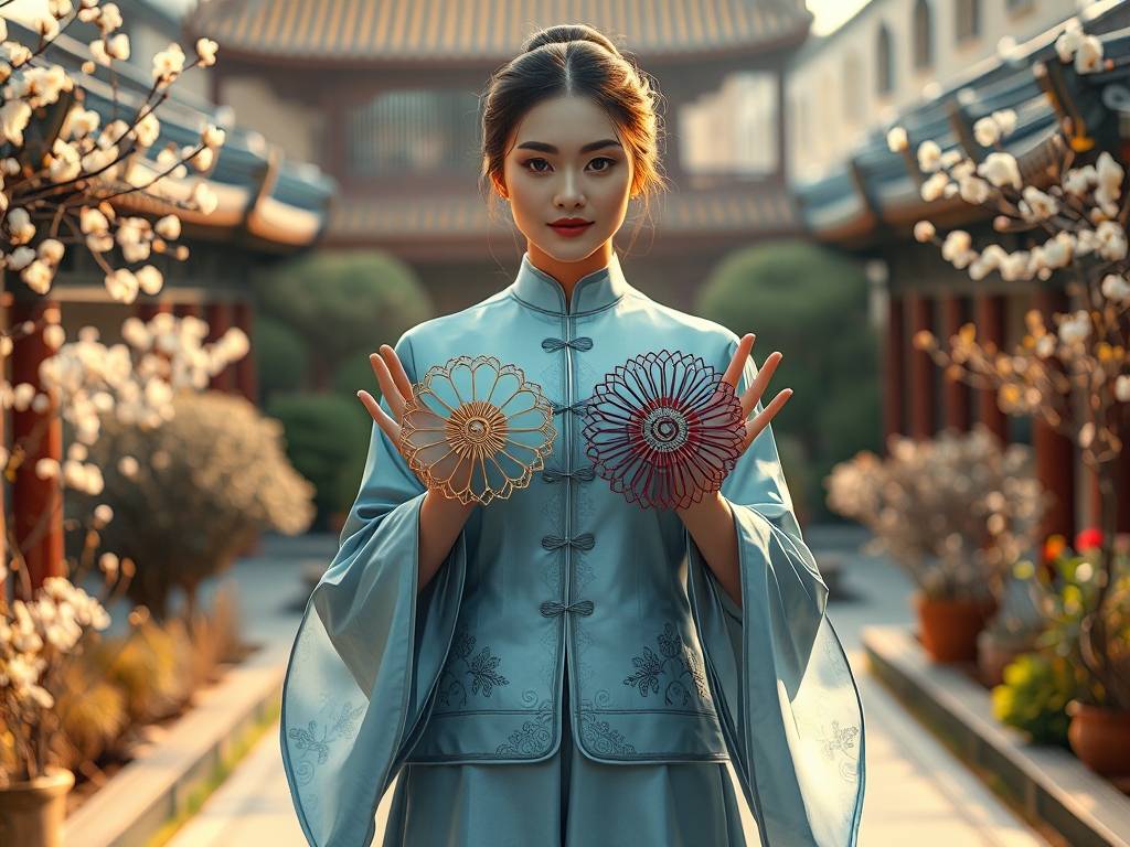 手上六个对称斗的女人 才华横溢气质绝佳