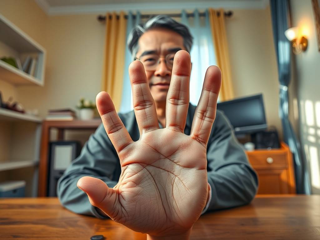 男人手掌四条手纹好吗 事业稳定感情顺心