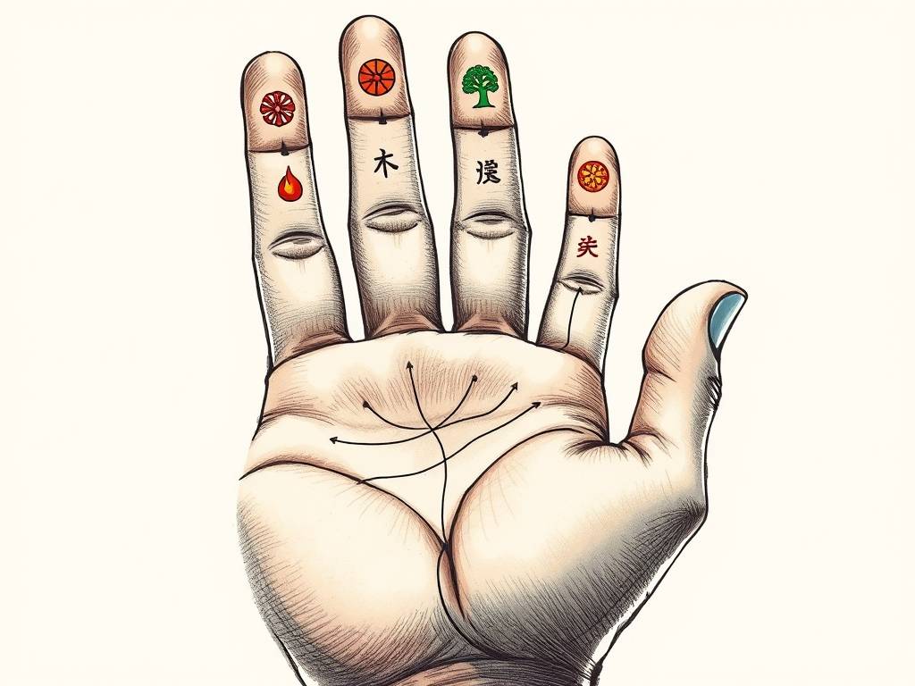 教你如何看手相图解 手指代表的五行解析