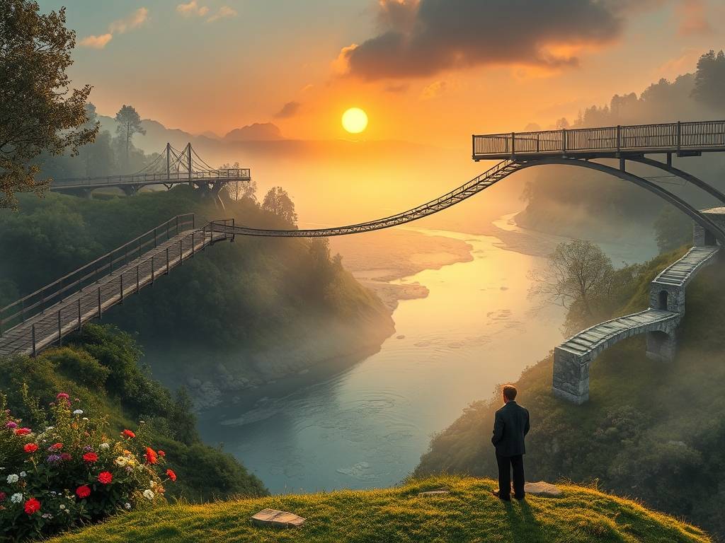 心理测试：四座橋(qiáo)，你会走哪座？测明年你身边会出现小人还是贵人