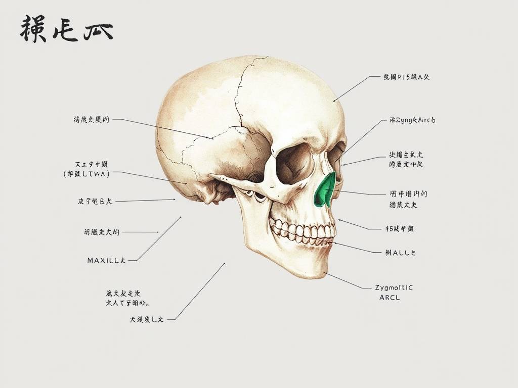 骨相学图解大全之锐角长寿骨