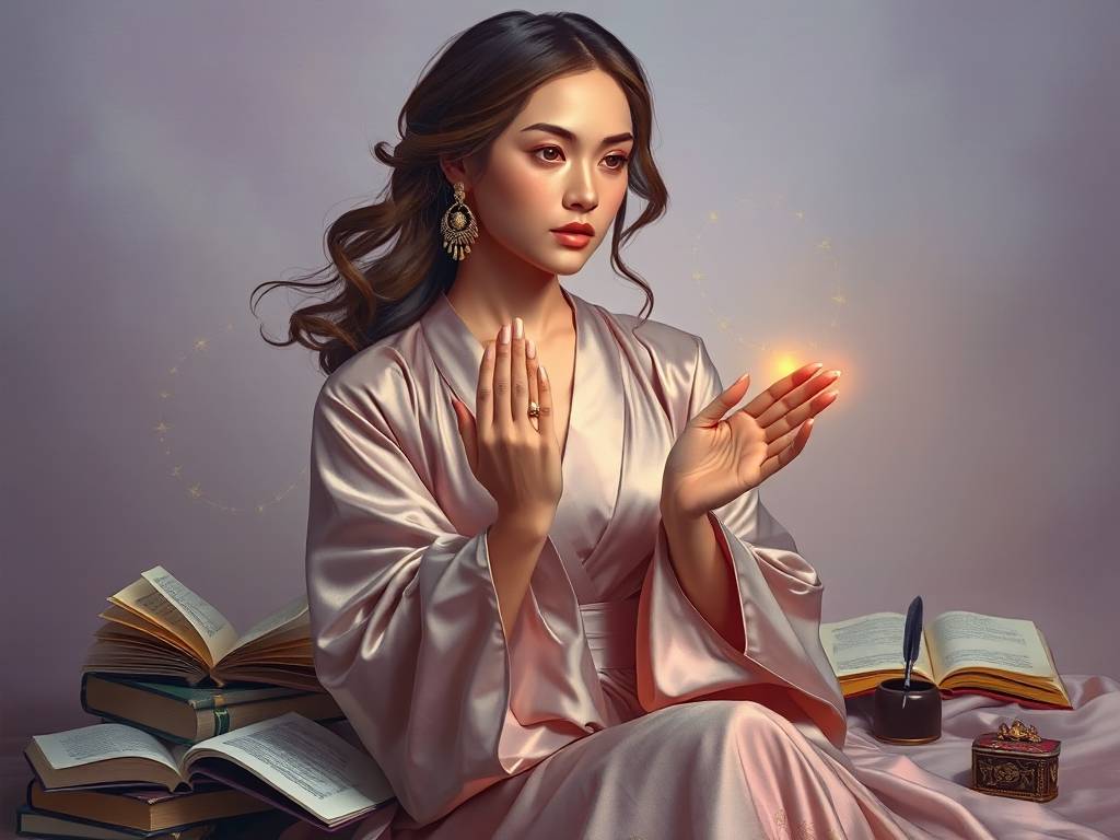 手上六个对称斗的女人 才华横溢气质绝佳