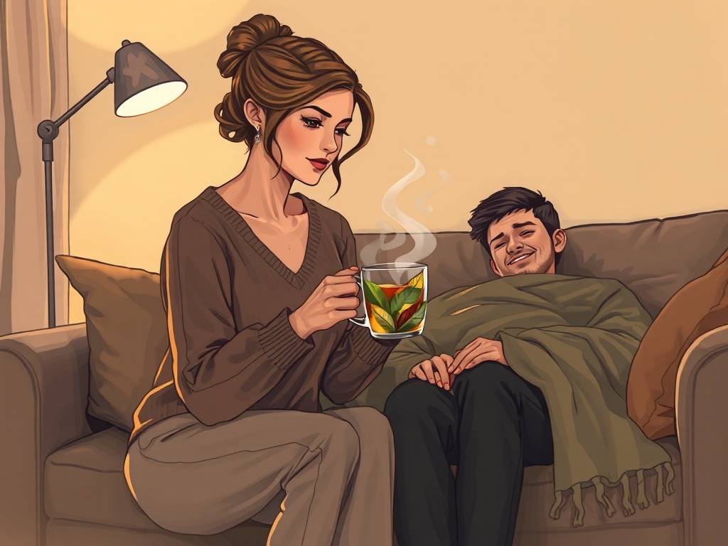 摩羯(jié)女如何应对生病了男友说多喝热水