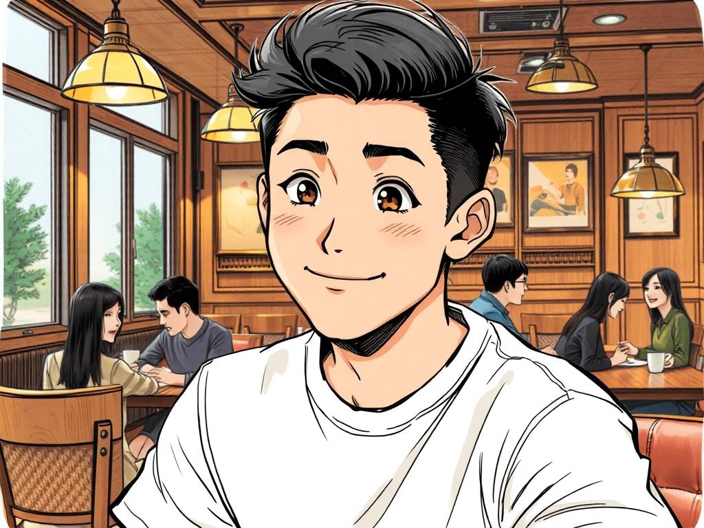 血型漫画：被称赞还小羞澁(sè)的B型血君