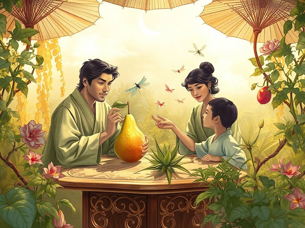 梦见别人在(zài)我家吃梨