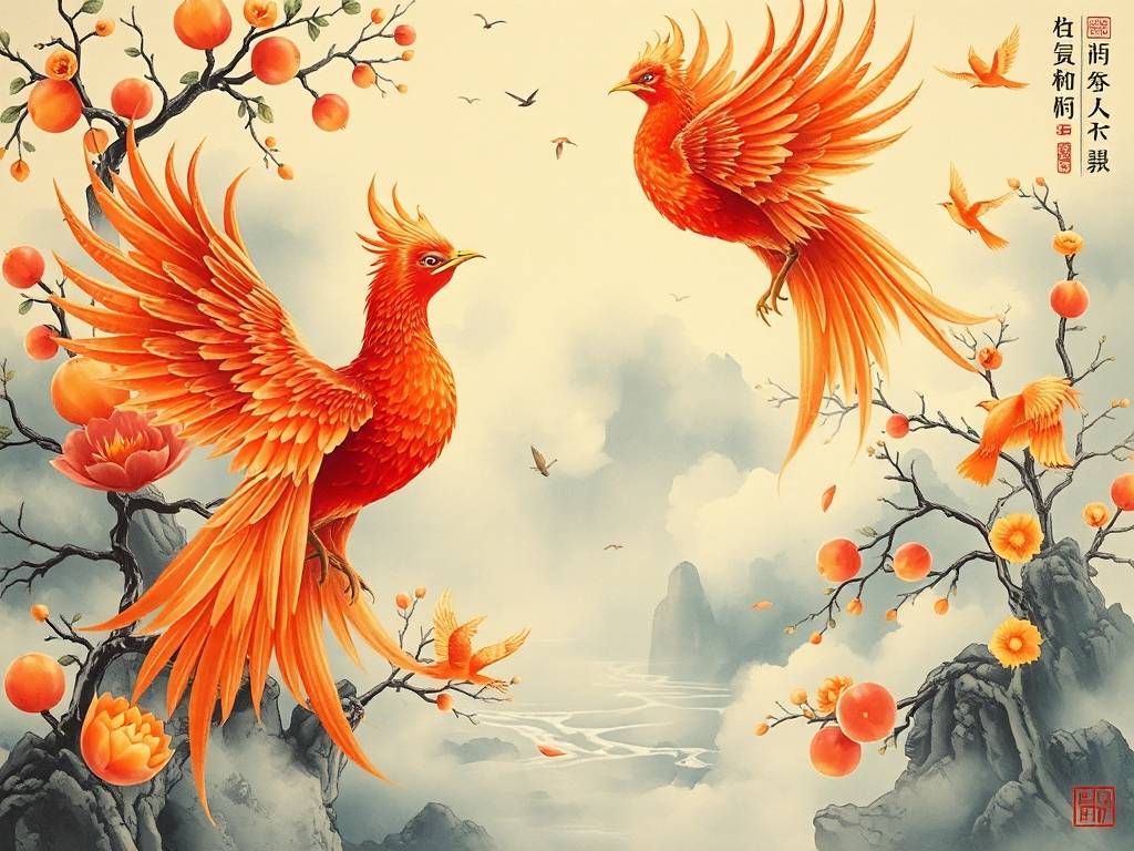 东墙玄关画挂什么画風水好 百鸟朝凤图挂东墙玄关旺运