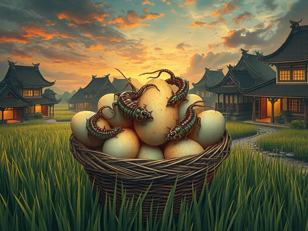 做梦梦见鸡蛋长蛆，暗示生意兴旺！
