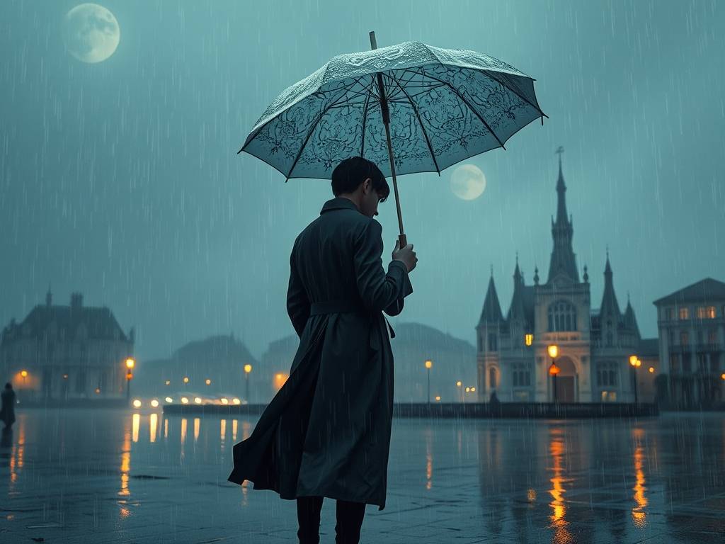 梦见下雨打伞