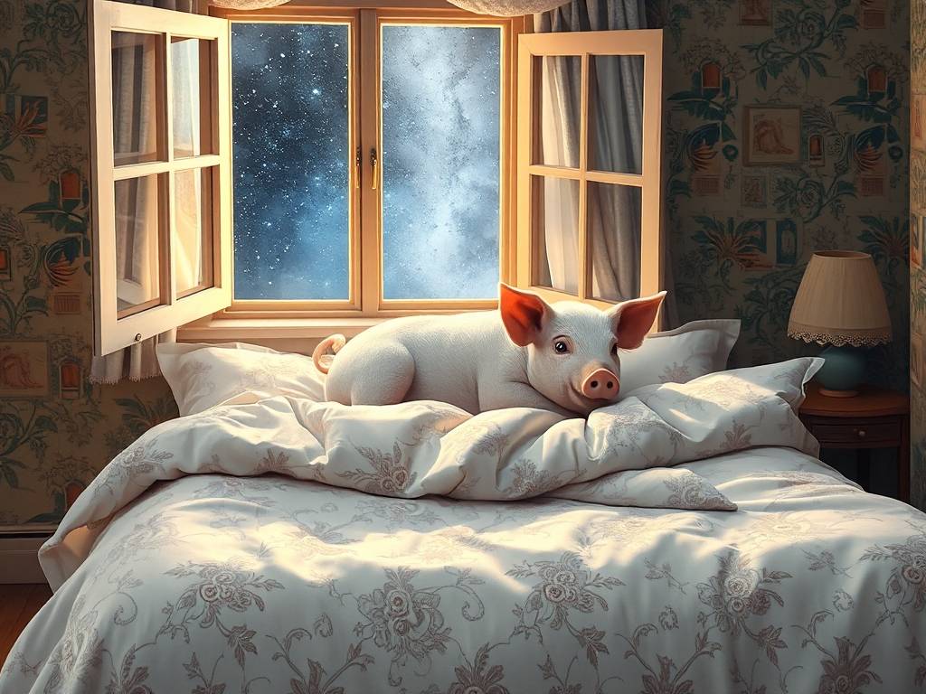 梦见猪在床上