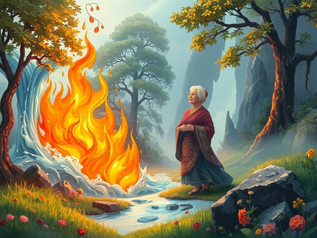 做梦梦见火被水浇灭，或得长辈惠助