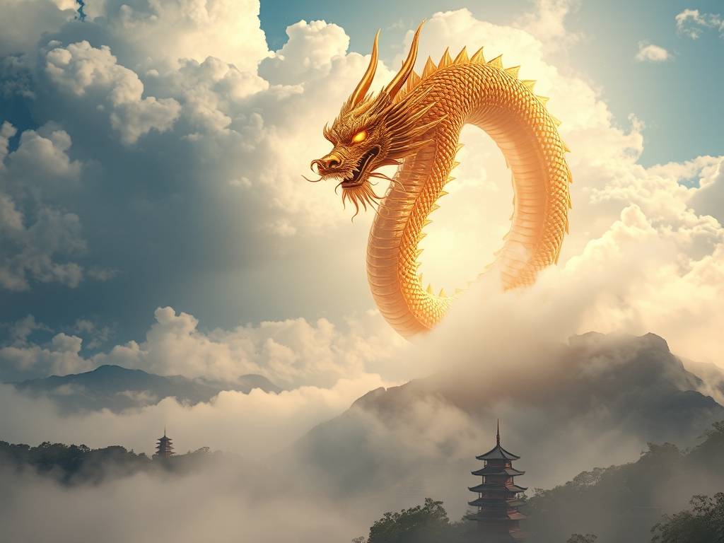梦见金龙腾云驾雾