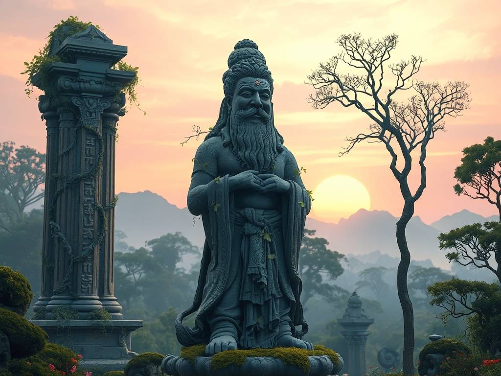 梦见神像笑