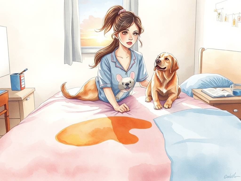 梦见自己养的狗狗尿床了