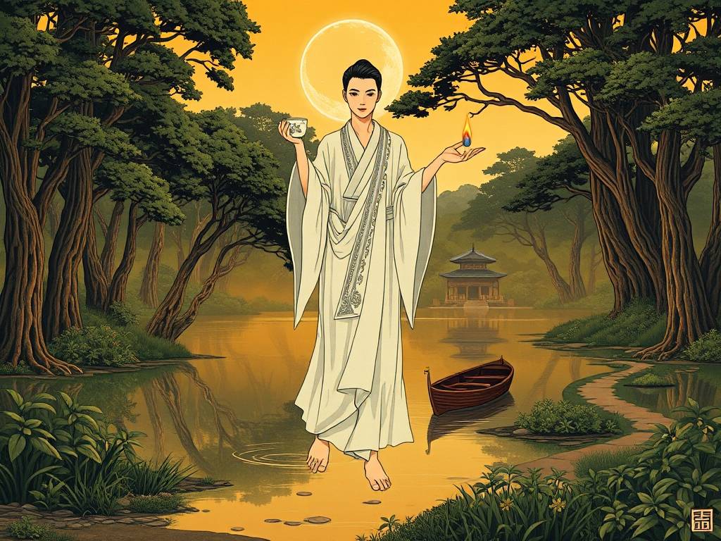 14节制（Temperance）行动及感情的融合