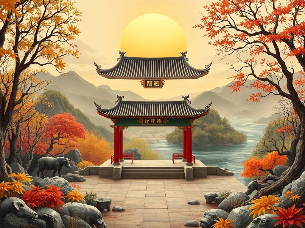 四柱流口金诀法之阴阳宅方位天干五行性格