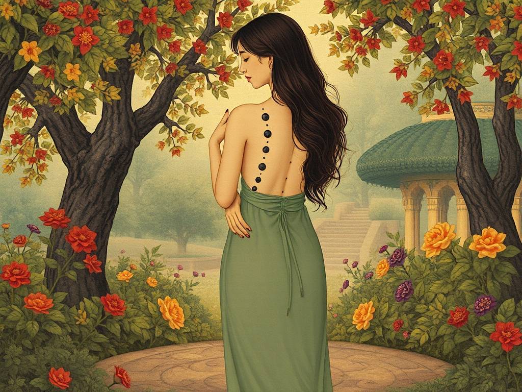 女人后背的痣的命运图 后背上各个部位痣的图解