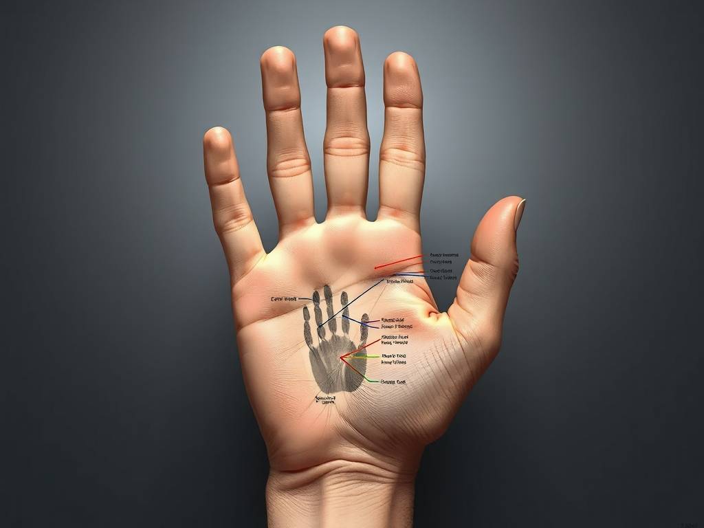 男人左手4条纹手相图解 各手纹分析