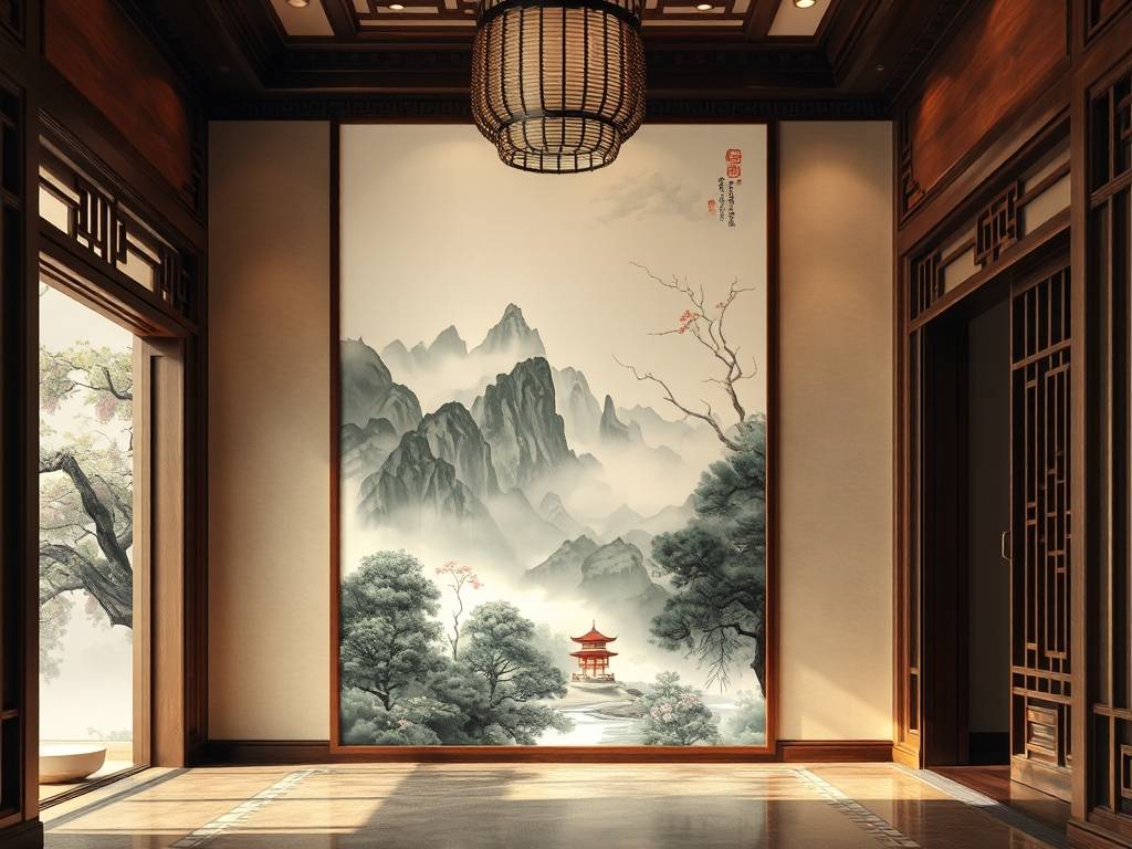 大门玄关挂什么画最好