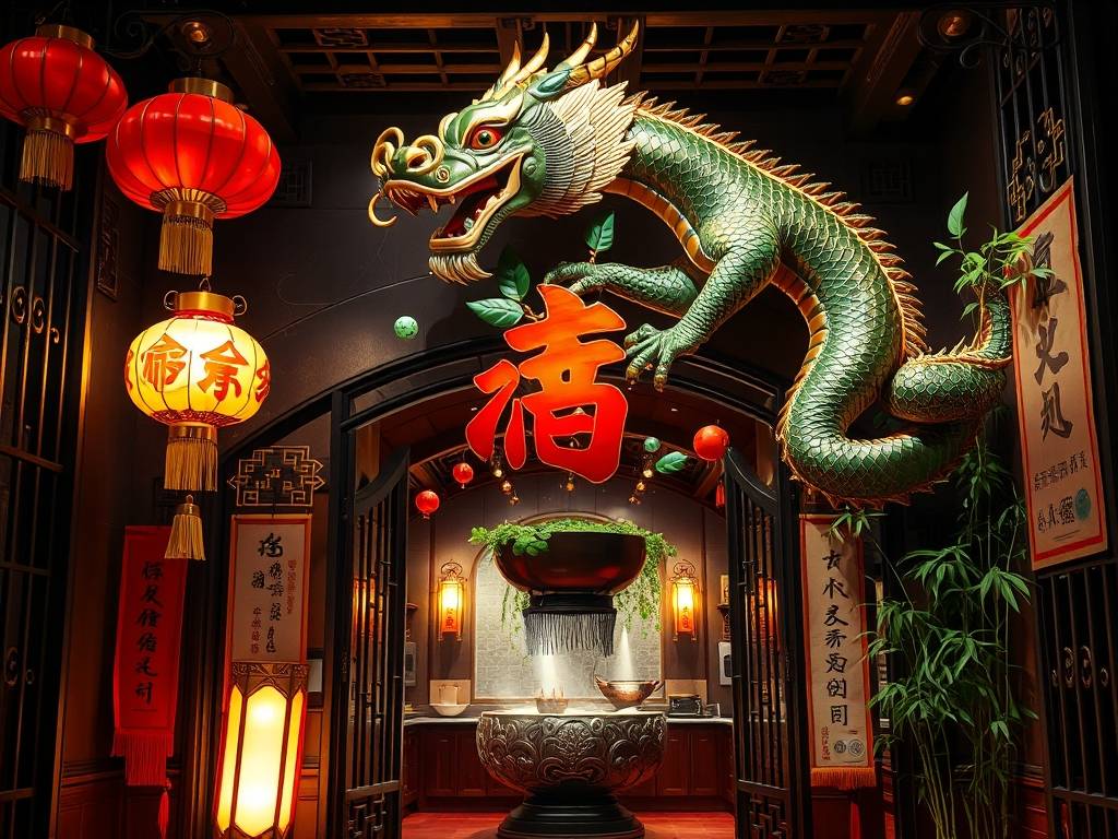 火锅店什么风水招财  大门可挂福字