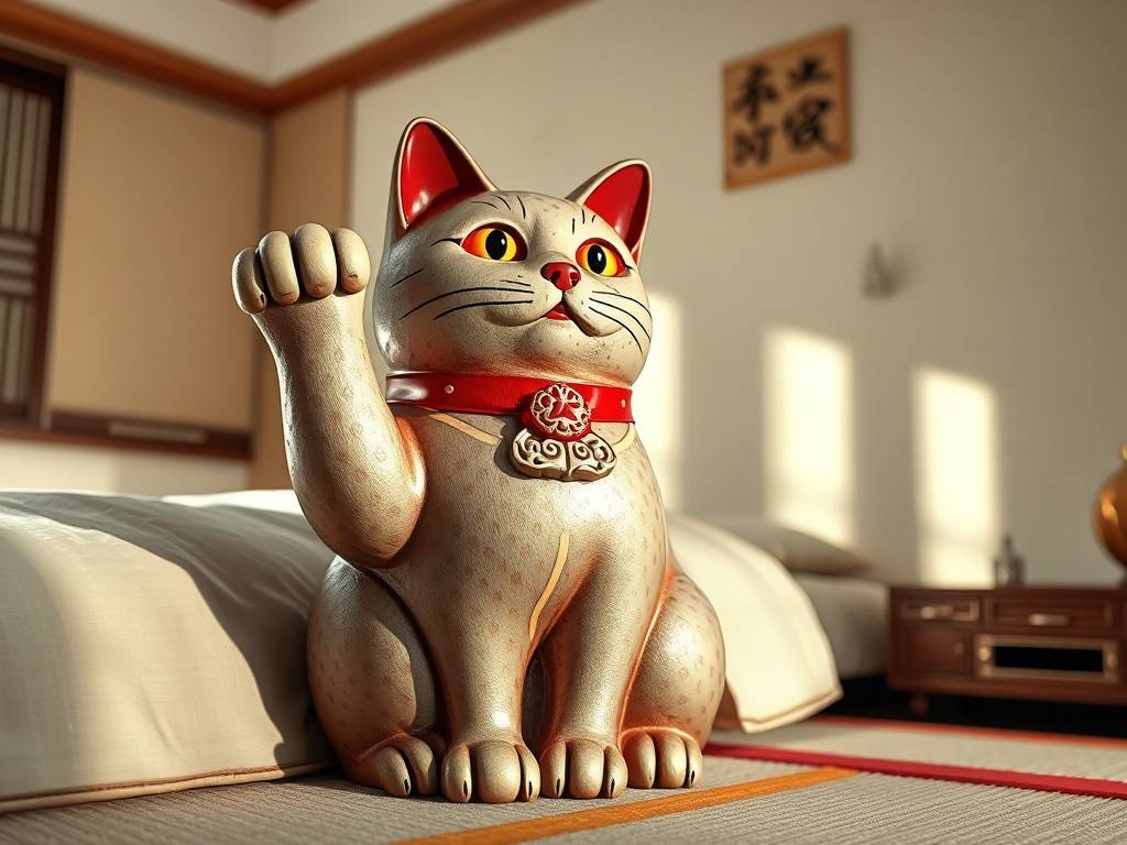 招财猫摆放在卧室的风水作用  靠墙摆放保持清洁