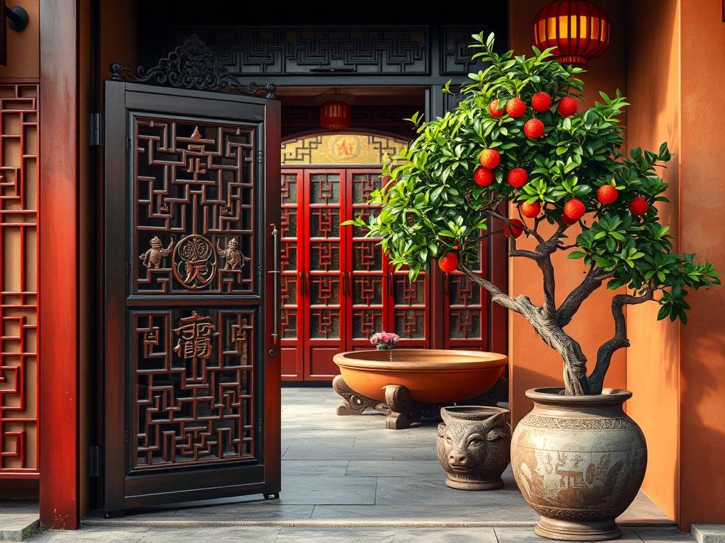 入户門(mén)口放什么招财